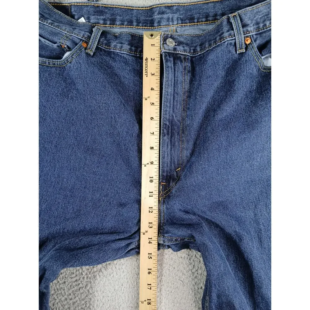 Levis 502 Jeans Mens W48 L30 Blue Denim Straight Leg Cotton Big & Tall